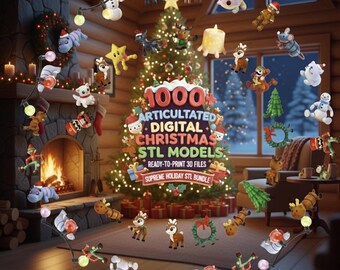 1000+ Weihnachts-STL-Designs - Viele artikulierte 3D-Dateien