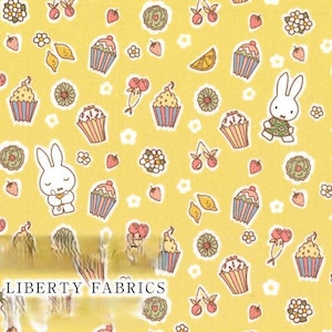 Liberty Tana Lawn Miffy A Sweet Birthday Picture Book Collection W108cm Sold per 50cm Made in Japan