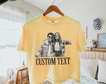 Comfort Colors® Custom Photo Boxy Tee, Boxy Tee for Women, Custom Boxy Tee, University Boxy Tee, Custom Photo Shirt