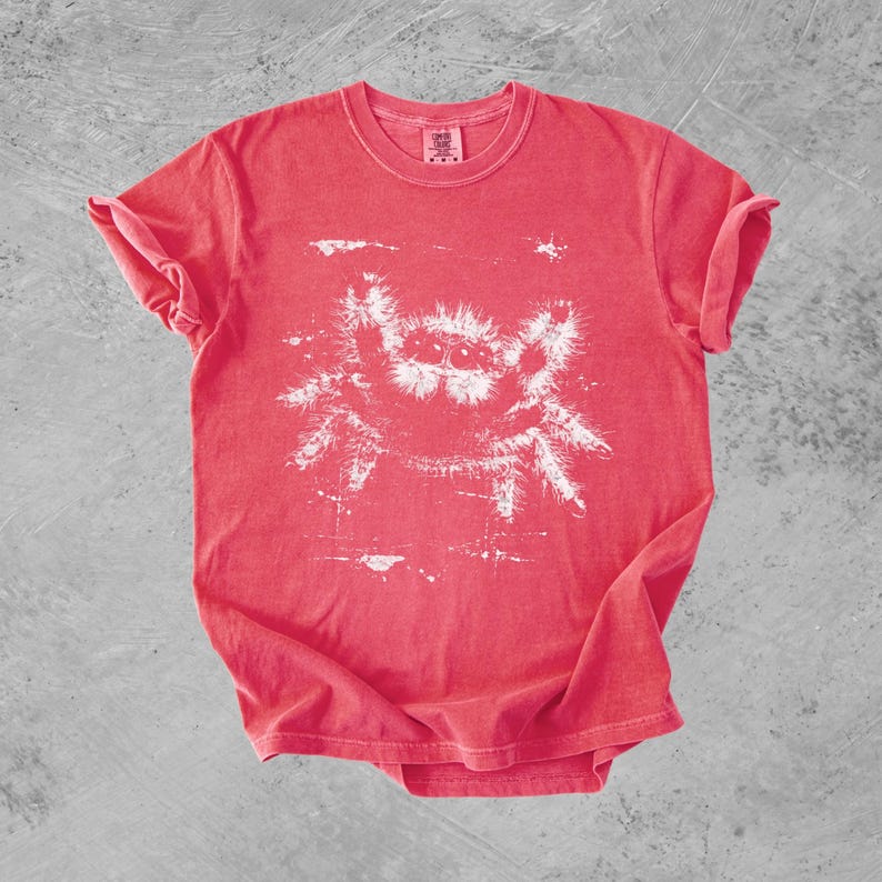 Camiseta Comfort Colors® Jumping Spider, estilo grunge, punk, oversize, para mujer, hombre y unisex. imagen 14