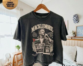 Camiseta Comfort Colors® Boxy, camiseta gráfica Hall de Macklemore Hind, camiseta de rap vintage de los 90, camiseta Free Palestine, camiseta de activismo Ceasefire Now