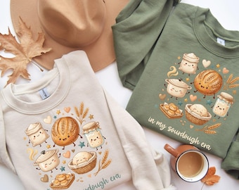 Sudadera "En mi era de masa madre", Sudadera con capucha para panadero/a, Regalo para panadero/a, Sudadera para hornear, Sudadera de cuello redondo para hacer pan, Regalo para panadero/a