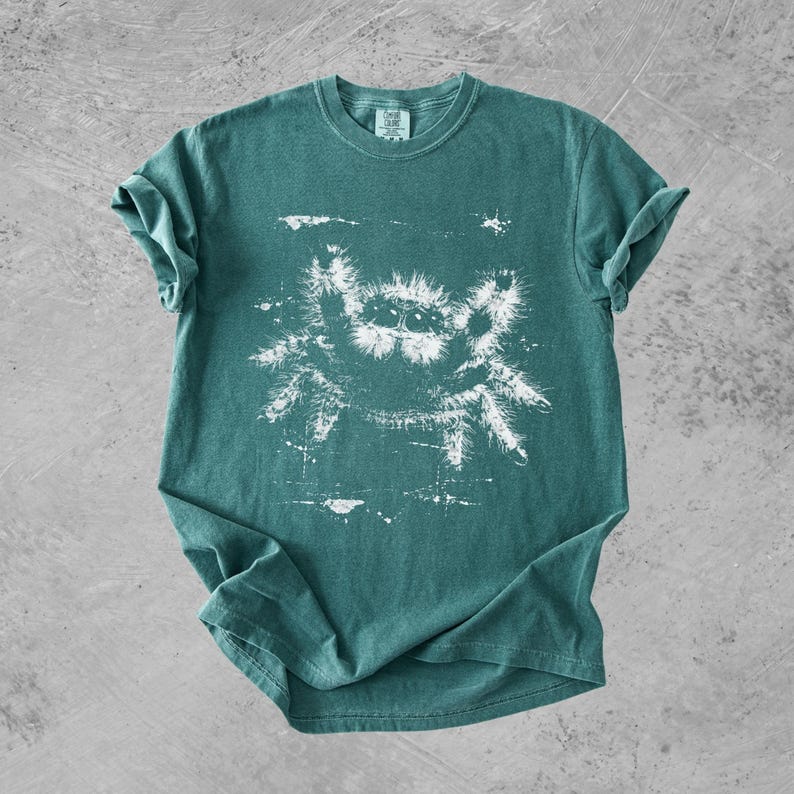 Camiseta Comfort Colors® Jumping Spider, estilo grunge, punk, oversize, para mujer, hombre y unisex. imagen 6