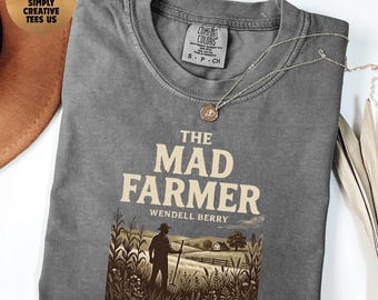 Camiseta Comfort Colors® en homenaje a Wendell Berry, estilo granja vintage, camiseta de poeta literario, regalo para amantes de la naturaleza, camiseta "Descansa en paz", Kentucky