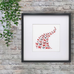 Coca-Cola & Diet Coke Butterfly Swoosh Large - Recycled Can Picture, Framed Artwork