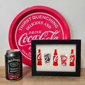 Coca-Cola & Diet Coke Silhouette - Upcycled Can Picture, Framed