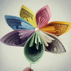 Monopoly Flowers - Upcycled Monopoly Money