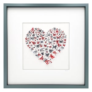 Diet Coke Butterfly Heart Large - Recycled Can Picture, Framed Artwork