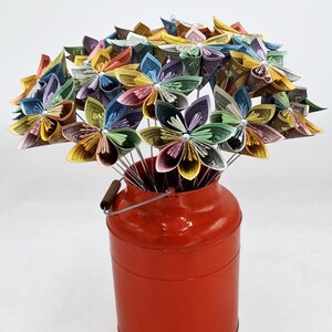 Monopoly Flowers, Upcycled Monopoly Money Origami Flower, Vintage Monopoly, Boardgames image 4