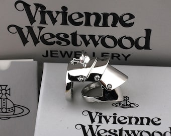 In Box Vivienne Westwood Rings,Silver Armor Ring,Gifts