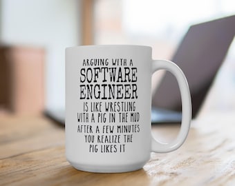 Cadeau idéal pour ingénieur logiciel, Mug pour programmeur informatique de qualité, Tasse à café idéale pour développeur de code, Cadeau exceptionnel pour geek de l'informatique