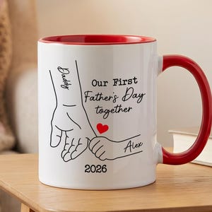 Personalized First Father's Day Gift Coffee Mug for New Dad,Custom Dad Mug from Baby ,Promoted to Dad Coffee Cup ,First Time Father Gift