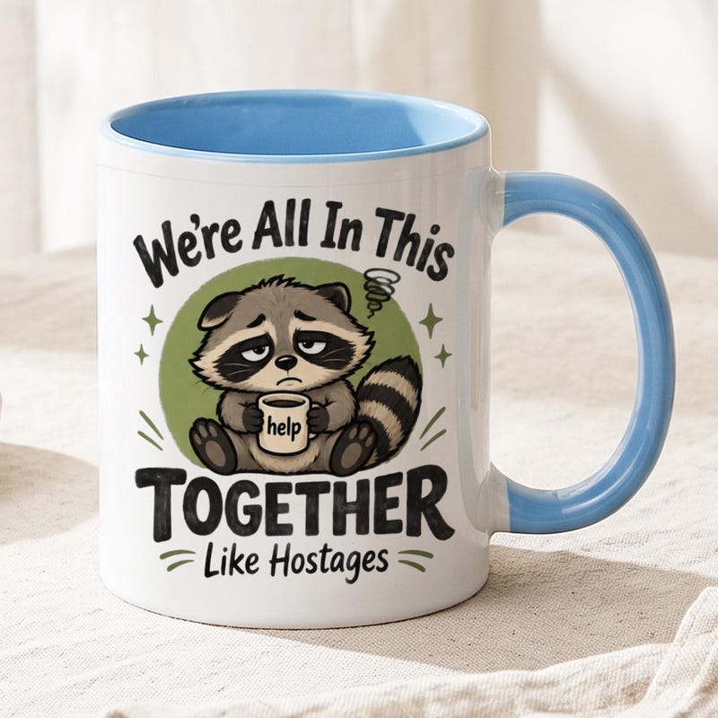 Office Raccoon Mug - Etsy UK