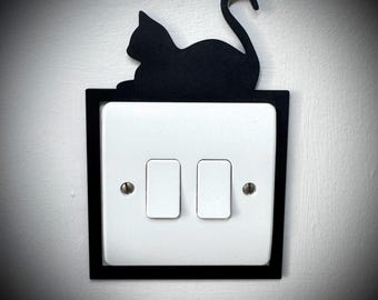 Cat Light Switch Frame, Pet Decor, 3D Printed Cover, Cat wall art