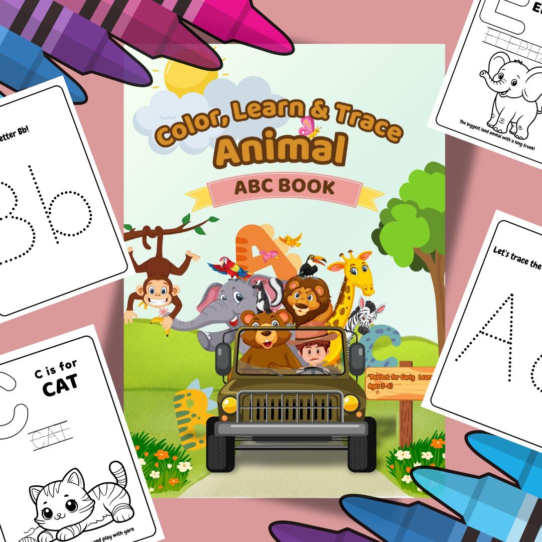 ABC Animal Coloring Book | Printable Toddler Learning - Etsy