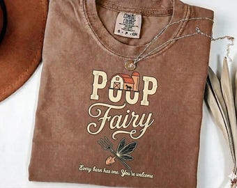 T-shirt humoristique ferme drôle de fée de caca, t-shirt graphique de basse-cour