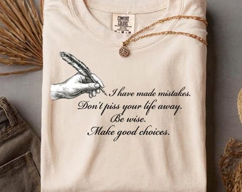 T-shirt d'écriture inspirante, cadeau citation stylo plume vintage, t-shirt graphique typographie motivant, chemise écrivain