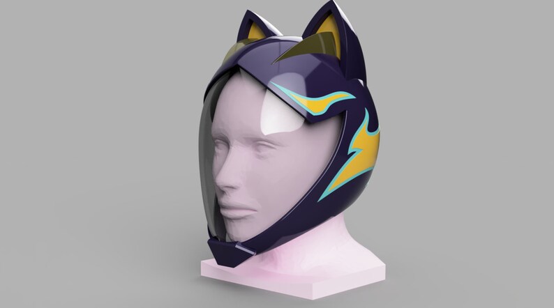 Casco de motocicleta de KDA Akali Archivos de impresión 3D | Etsy