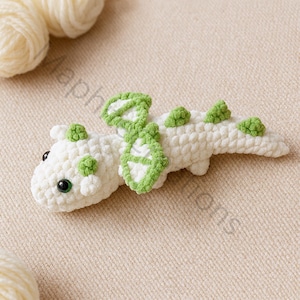 Emerald Frost Dragon Crochet Pattern PDF | Amigurumi Dragon Tutorial | Mini Fantasy Plush Pattern | Cute Soft Toy Crochet Instructions