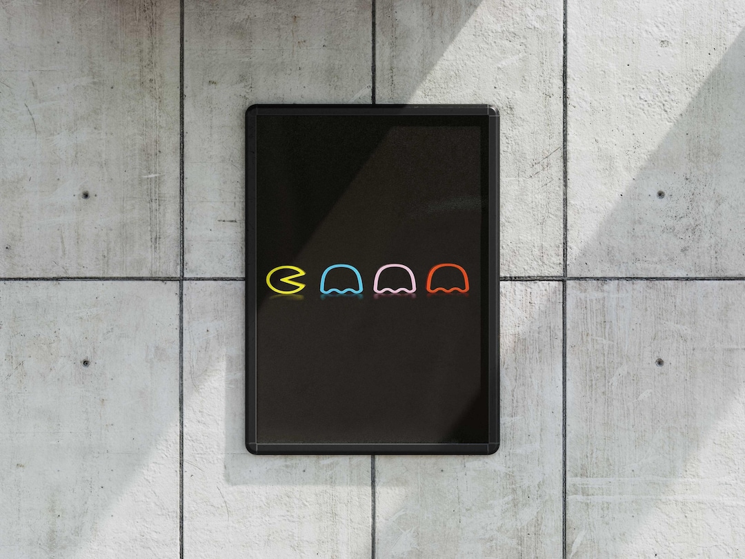 Pac-man Retro Arcade Game Art Print - Etsy