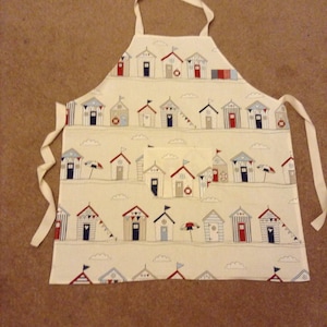 Beach Huts Cotton Apron