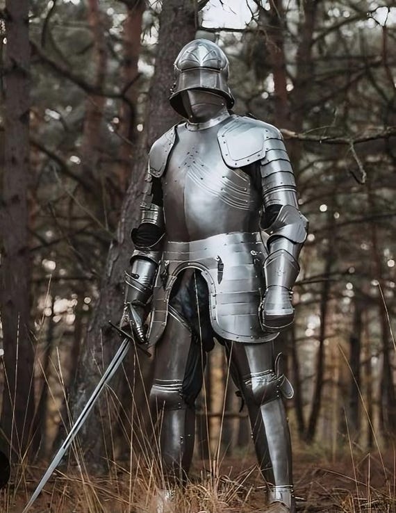 Hand Forged Medieval Gothic Full Plate Armor Suit | 18 Gauge Steel