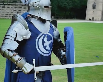 Barbute Full Armor Suit | Medieval Knight Steel Cosplay, Reenactment