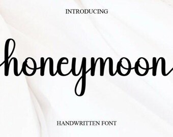 Honeymoon Font | Romantic Handwritten Script