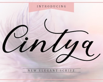 Cintya Font | Elegant Handwritten Script | Modern Calligraphy Font for Wedding, Branding & Cricut