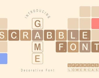 Fuente del juego Scrabble / Letra de mosaico