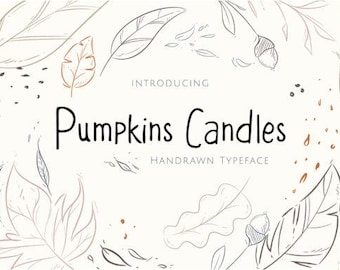 Pumpkins Candles Font | Cute Halloween Display Font | Festive Autumn Lettering for Cricut & Crafts