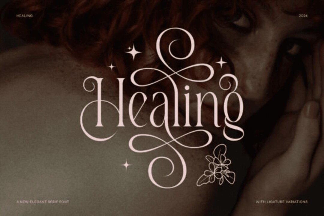 Healed Scripted Text Healing Font: Elegant Handwritten Script Typeface (instant Download) - Etsy