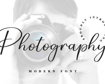 Fuente de fotografía / Escritura elegante para firmas