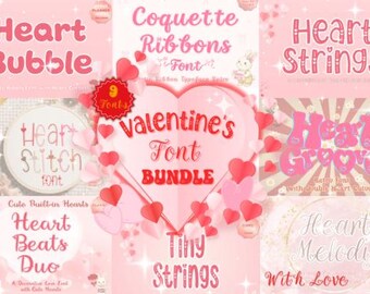 Paquete de fuentes de San Valentín
