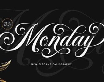 Monday Font | Modern Handwritten Script | Chic Everyday Script Typeface for Logos, Branding & Cricut