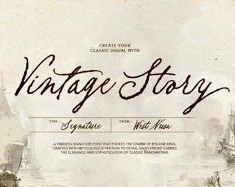 Fuente Vintage Story / Tipografía de exhibición retro