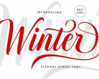 Winter Font | Cozy Snowy Display