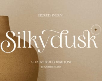 Fuente Serif Silkydusk: Marcas de lujo, editoriales, invitaciones (Descarga instantánea)