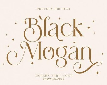 Black Mogan Font | Elegant Handwritten Script | Stylish Calligraphy Font for Logos, Branding & Cricut