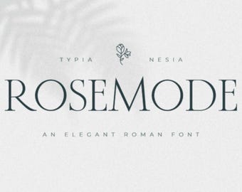 Fuente serif elegante Rosemode para marcas e invitaciones de lujo