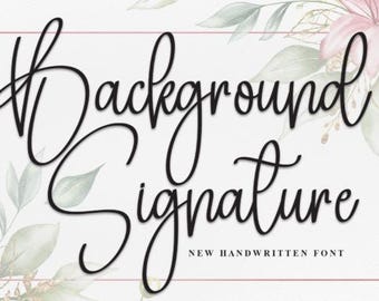 Fuente de firma de fondo: tipografía manuscrita elegante para marcas y logotipos