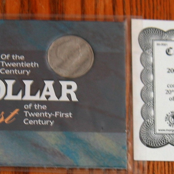 Last and First USA Dollar Coins of the Century 1999 Susan B. Anthony (moon landing Eagle) and 2000-P Golden Sacagawea