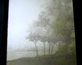 Vintage Look Viktorianische Landschaft Wald Baumpfleger Große Aufbewahrungsbox Handarbeit gefüttert - Magnetverschluss