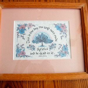 This is the day the Lord hath made... Framed Calligraphy Art Print MADE IN USA by Creative Calligraphy
