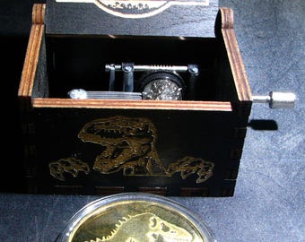 ジュラシック・パーク バンドル ミニオルゴールと金メッキ記念コイン