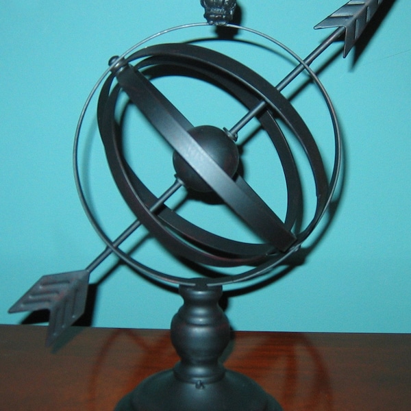 Metal ARMILLARY or Celestial Sphere- Model of Objects in the Sky- Fully Assembled