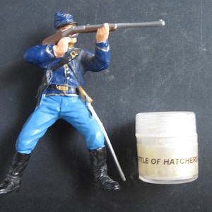 Dug Civil War Bullet BATTLE of HATCHER&#39;S RUN, Virginia plus 1999 Hand Painted Union Soldier