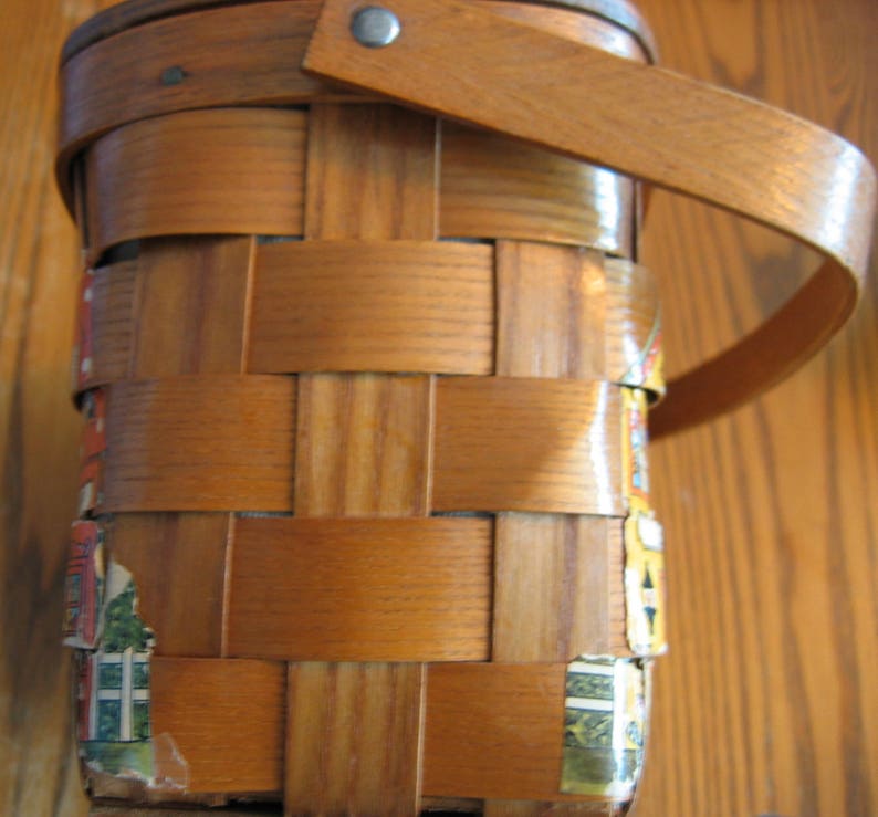Vintage Basketville Putney Vermont Lidded Basket W/original Etsy