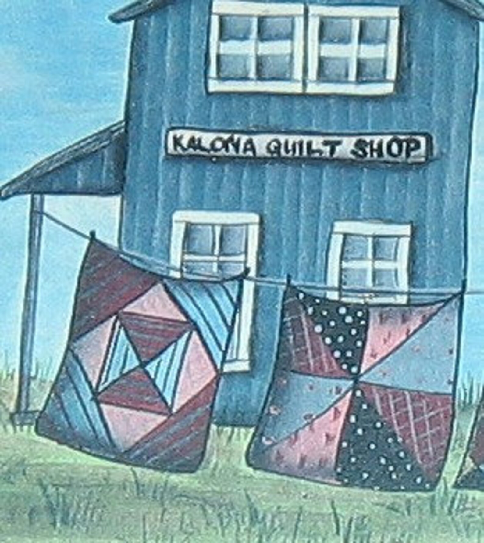 Framed Art Print of KALONA IOWA Amish Quilt Shop by Diane Etsy