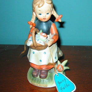 Erich Stauffer Fully Documented &quot;Young Folks&quot; Girl Original TAG/LABEL/STICKER
